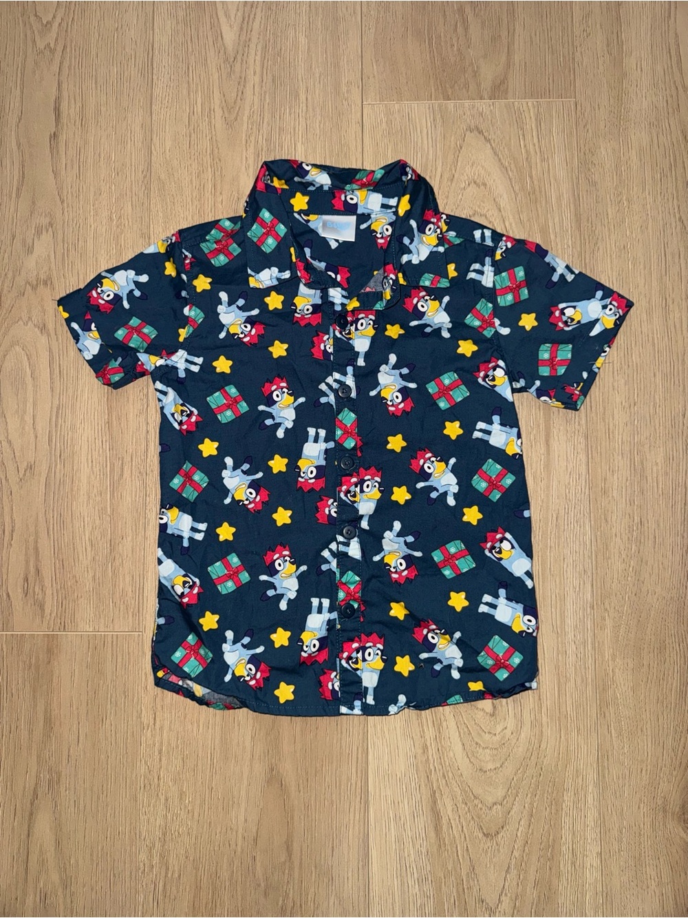 Bluey‎ Christmas Button Up Collared Shirt